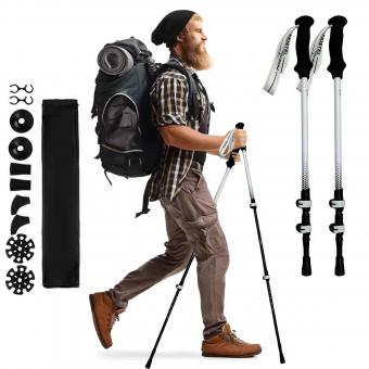  Outdoor Ultralight Nordic 7075 Aluminium EVA Handle Trekking Pole