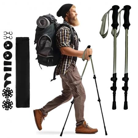 Outdoor Custom Logo Telescopic Trekking Hiking Pole Manufacturers Aluminum 7075 Trekking Pole 