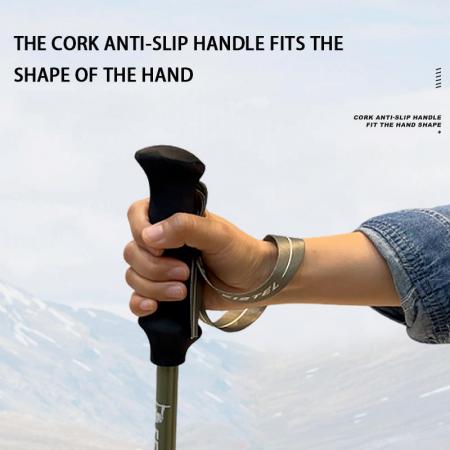 Outdoor Custom Logo Telescopic Trekking Hiking Pole Manufacturers Aluminum 7075 Trekking Pole 