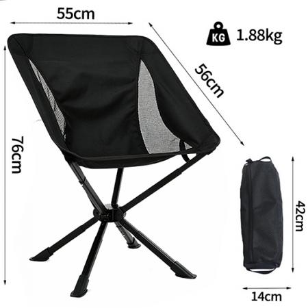 Aluminum Umbrella Folding Chair with Oxford Fabric for Overland Bedroom Outdoor Camping Chair 