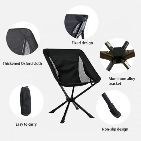Aluminum Umbrella Folding Chair with Oxford Fabric for Overland Bedroom Outdoor Camping Chair 