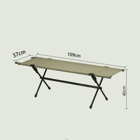 Outdoor Furniture Custom Modern Aluminum Garden Chair Folding Portable Double Long Stool