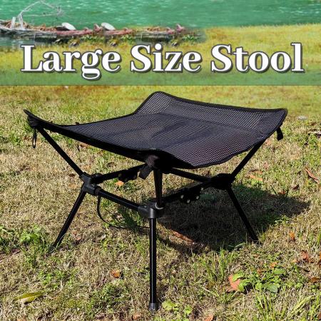 Outdoor Beach Oxford Fabric Portable Folding Bench Aluminum Alloy Easy Storage Camping Stool Chair