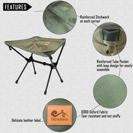 Wholesale Outdoor Ultralight Portable Picnic Hiking Fishing Aluminum Alloy Mini Camping Stool Chair 