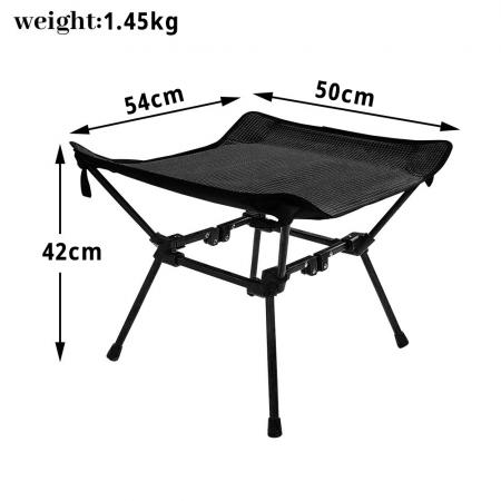 Outdoor Beach Oxford Fabric Portable Folding Bench Aluminum Alloy Easy Storage Camping Stool Chair