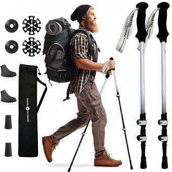  Outdoor Ultralight Nordic 7075 Aluminium EVA Handle Trekking Pole