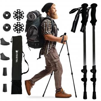 High Quality Telescopic Collapsible Lightweight Trekking Poles