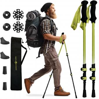 3 Section Telescopic 3k Carbon Fiber Trekking Poles