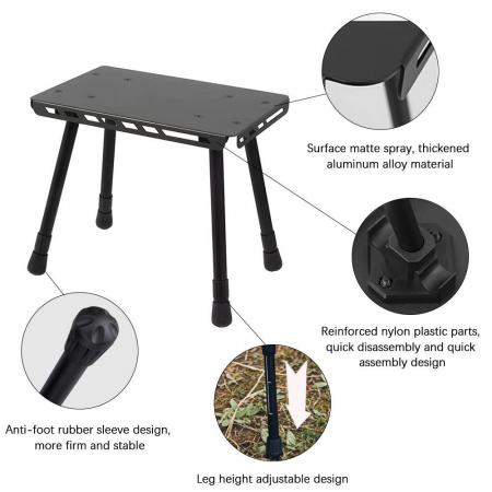 Ultralight Collapsible Fishing Folding Metal Aluminum Outdoor Mini Step Foldable Camp Stool 