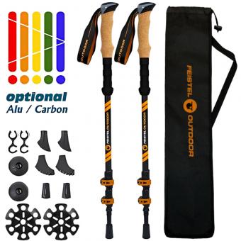 Natural Cork Grips And EVA Grips Outdoor Hiking Poles