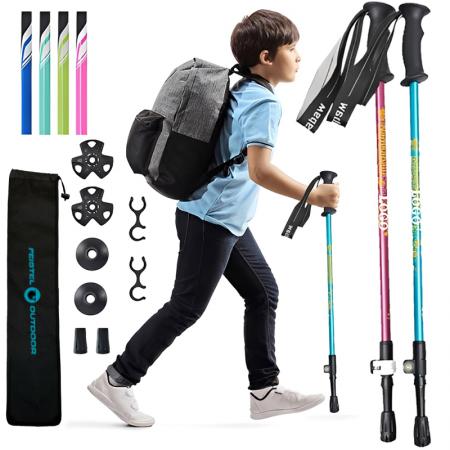 Telescopic Lightweight Hiking Pole Walking Sticks for Kids 