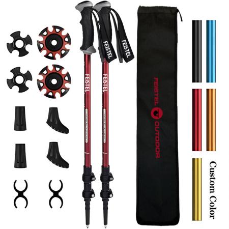 Normal Carbon Ultra-light Retractable Trekking Cane Outdoor Climbing Equipment