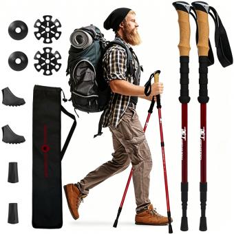 Telescopic Nordic Inner Lock Antishock Walking Pole