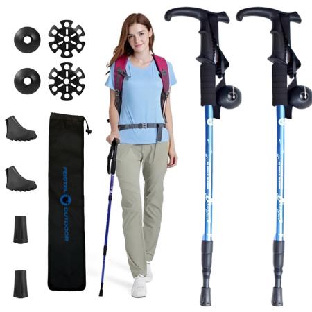 AntiShock Retractable Carbon Hiking Stick For Hiking