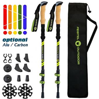 Adjustable 2 Pc Pack Aircraft Aluminum Hiking Poles