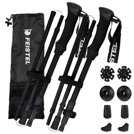 Ultralight 6061 Aluminum Alloy 5 Section Foldable EVA Handle Trekking Pole Modern Adjustable Outdoor Hiking Pole 