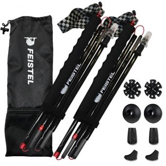 Carbon Fiber Folding 5-Section Trekking Pole