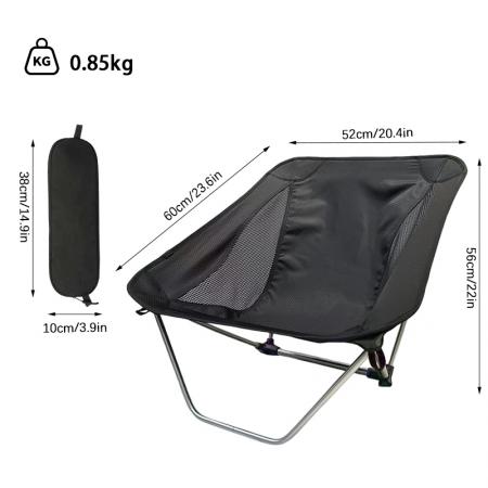 Wholesale Ultralight Custom Aluminum Folding Chair for Camping and Fishing Modern Outdoor Furniture Chair 