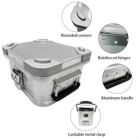 Heavy Duty Camping Waterproof Dust-proof Protective Hard Case Aluminum Sealing Storage Box Metal Storage Box 