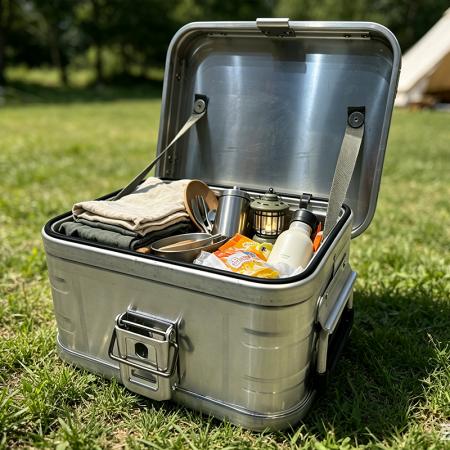 Heavy Duty Camping Waterproof Dust-proof Protective Hard Case Aluminum Sealing Storage Box Metal Storage Box 