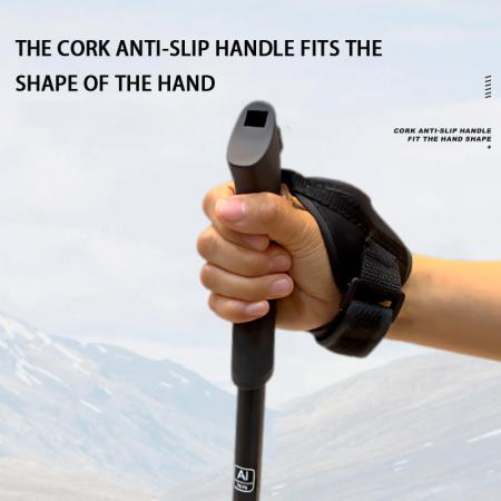 Hiking Mountain Climbing Outdoor Travel Senior Daily Walking 7075 Aluminum Alloy Foldable Walking Stick Trekking Pole 