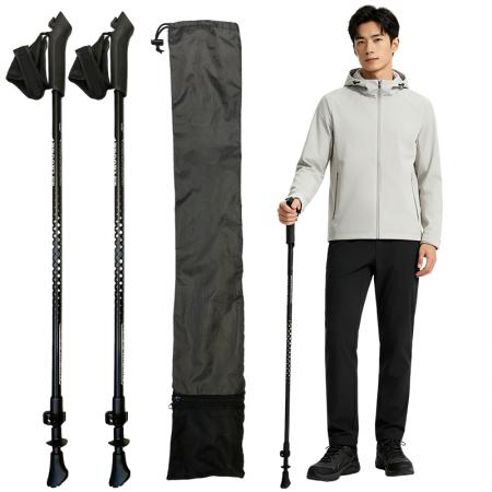 Hiking Mountain Climbing Outdoor Travel Senior Daily Walking 7075 Aluminum Alloy Foldable Walking Stick Trekking Pole 