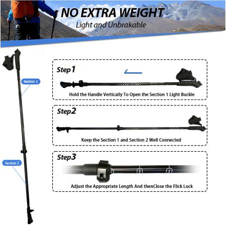Hiking Mountain Climbing Outdoor Travel Senior Daily Walking 7075 Aluminum Alloy Foldable Walking Stick Trekking Pole 