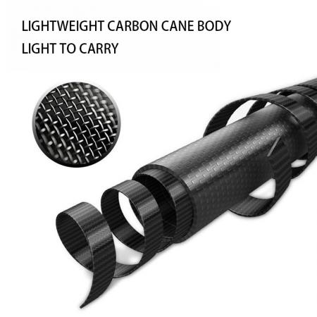 Factory Supply Outdoor Aluminium Strong Fibre Lightweight Rubber Handled Cane Adjustable Telescope Walking Stick