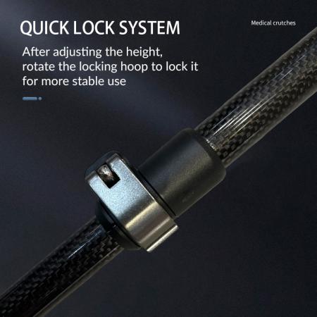Factory Supply Outdoor Aluminium Strong Fibre Lightweight Rubber Handled Cane Adjustable Telescope Walking Stick