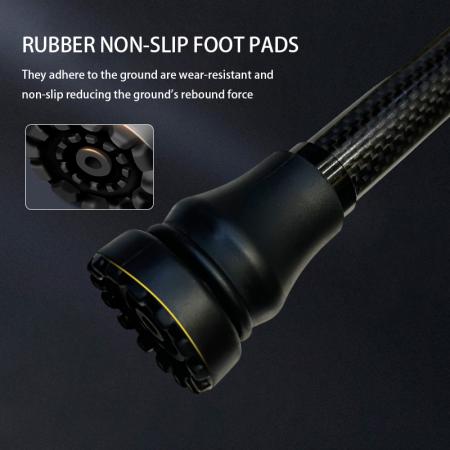 Factory Supply Outdoor Aluminium Strong Fibre Lightweight Rubber Handled Cane Adjustable Telescope Walking Stick