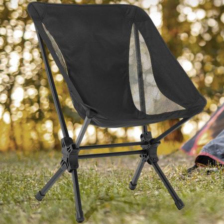 Hiking Portable Lightweight Aluminum Oxford Fabric Camping Chair Easy Setup Compact Folding Chair