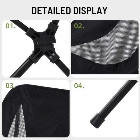 Hiking Portable Lightweight Aluminum Oxford Fabric Camping Chair Easy Setup Compact Folding Chair