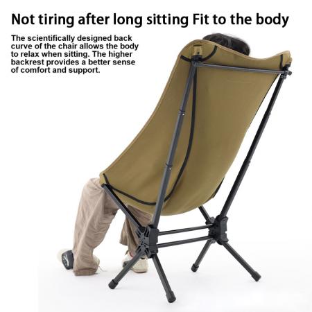 High Load Bearing High Back Aluminum Alloy Folding Chair for Camping Fishing Chair 