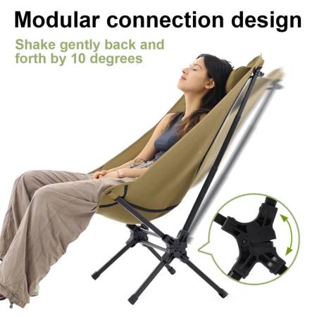 High Load Bearing High Back Aluminum Alloy Folding Chair for Camping Fishing Chair 