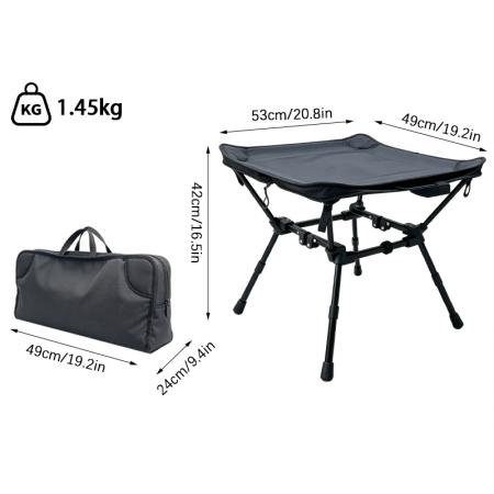 Aluminum Square Mini Camping Stool Ultralight Portable Folding Chair Travel 2 Way Compact Camping Table
