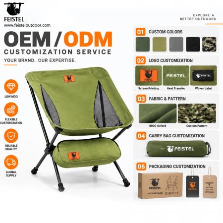 Green Folding Camping Chair – 2.29lb Lightweight Low-Profile Chair, 7075 Aluminum Frame, 600D Oxford, 250lb Capacity 