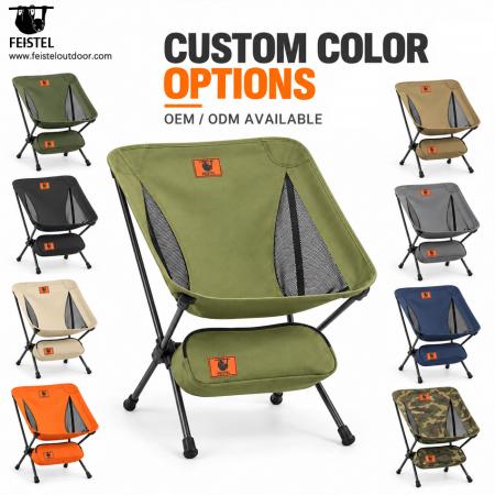 Green Folding Camping Chair – 2.29lb Lightweight Low-Profile Chair, 7075 Aluminum Frame, 600D Oxford, 250lb Capacity 