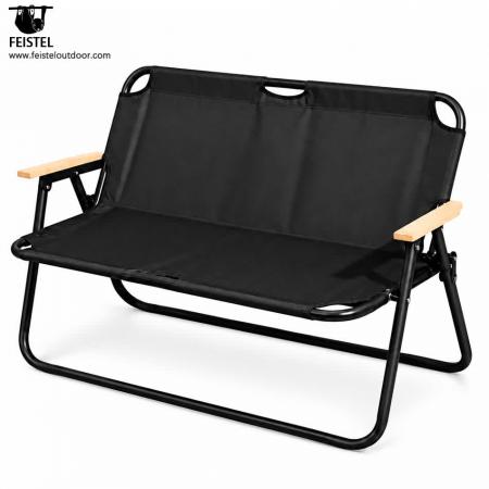 2 Person Outdoor Camping Chair for Couples – Folding 2 Seater Camping Loveseat, 7075 Aluminum Frame, 600D Oxford, 250kg Capacity 