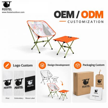 Foldable Camping Table and Chair Set – 3-Piece 7075 Aluminum Outdoor Furniture Set with 2 Moon Chairs & 1 Table 