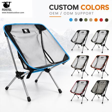 Mesh Back Camping Chair – Compact 7075 Aluminum Outdoor Chair, 600D Polyester + Breathable Mesh, 54 × 52 × 67cm 