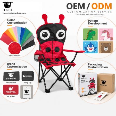 Child's Camping Chair – Cartoon Kids Folding Outdoor Chair, 600D Polyester + Mesh, 36 × 36 × 58cm 