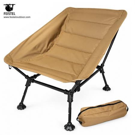Adjustable Folding Camping Lounge Chair 7075 Aluminum Outdoor Lounger, 600D Polyester + Mesh, 3.2kg, 150kg Capacity 