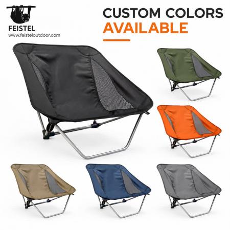 Camping Chair Without Traditional Legs – 850g Ultralight Low-Profile Backpacking Chair, 7075 Aluminum Frame, 600D Oxford, 120kg Capacity 