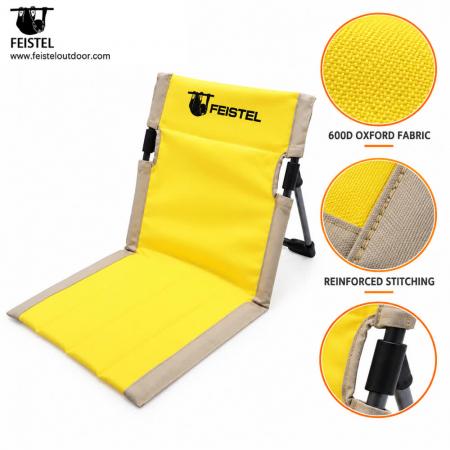 Legless Camping Chair Without Legs – 6061 Aluminum Floor Chair with 600D PVC Oxford & Carry Bag 