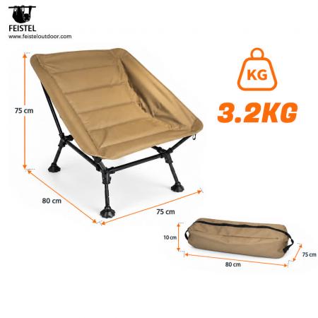 Adjustable Folding Camping Lounge Chair 7075 Aluminum Outdoor Lounger, 600D Polyester + Mesh, 3.2kg, 150kg Capacity 