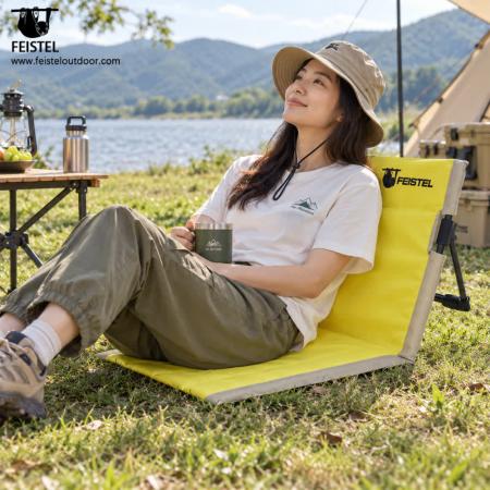 Legless Camping Chair Without Legs – 6061 Aluminum Floor Chair with 600D PVC Oxford & Carry Bag 