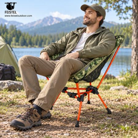 Lightweight Foldable Camping Chair – 7075 Aluminum, 600D 88T Oxford, 150kg Capacity 