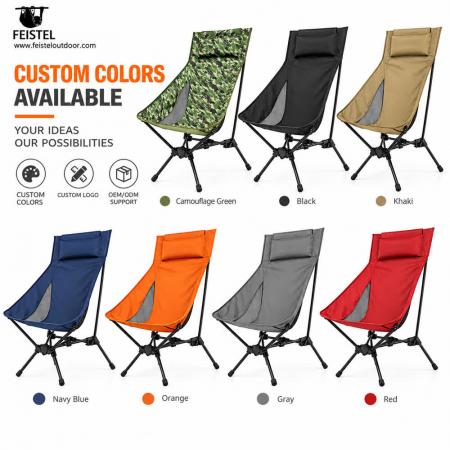Lightweight High Back Camping Chair – 7075 Aluminum, 1.90kg, Compact 42cm Pack 