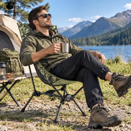 Lightweight High Back Camping Chair – 7075 Aluminum, 1.90kg, Compact 42cm Pack 