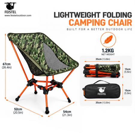 Lightweight Foldable Camping Chair – 7075 Aluminum, 600D 88T Oxford, 150kg Capacity 